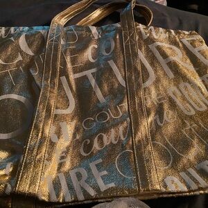 Gold tote bag